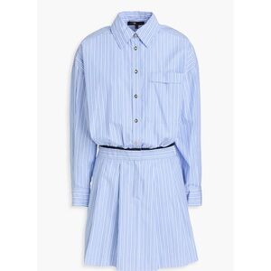 Maje blue and white striped short cotton dress